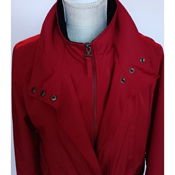 LIZ CLAIBORNE Women's Size Small Red Full Zip & Snap Jacket Coat - Picture 5 of 12